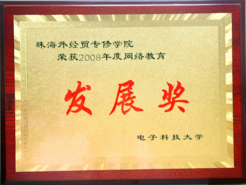 荣获2008年度网络教育发展奖